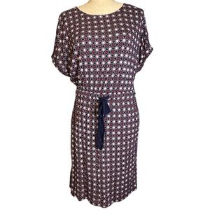 Como Blu Geometric Print Dress Red White Blue Patriotic NWT Size P/S July‎ 4th